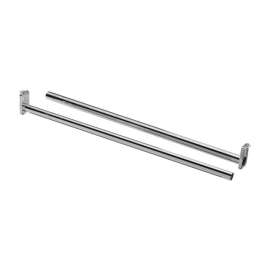 National Hardware 48 in. L Adjustable Polished Chrome Steel Closet Rod