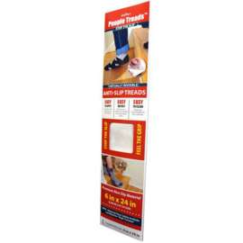 Handi-Treads 6 in. W X 24 in. L Unfinished Clear Vinyl Anti-Slip Treads