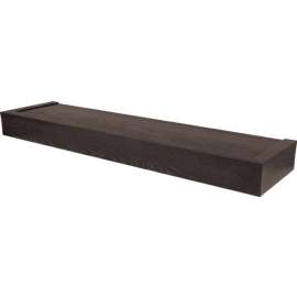 High & Mighty 2 in. H X 24 in. W X 6 in. D Espresso Wood Floating Shelf