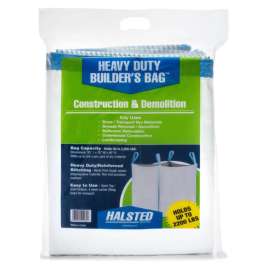 Halsted Builders Bag 200 gal White Plastic Open Top Garbage Can