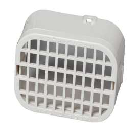 Amerimax 3 in. H X 4 in. W X 1.5 in. L White Plastic K Rodent Guard