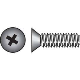 Hillman No. 10-32 X 3/4 in. L Phillips Flat Head Stainless Steel Machine Screws 100 pk