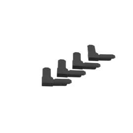 M-D Brown Plastic Frame Corners 5/16 in. H 4 pc