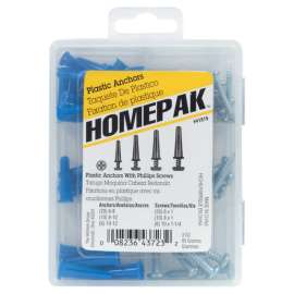 Hillman Assorted in. L Plastic/Steel Phillips Head Anchor Kit 72 pc
