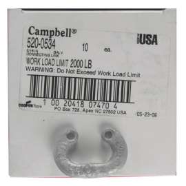 Campbell Galvanized Forged Carbon Steel Connecting Links 2000 lb 2-1/8 in. L