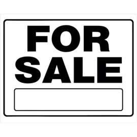 Hillman English White For Sale Sign 20 in. H X 24 in. W
