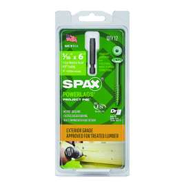Spax Powerlags 5/16 in. in. X 6 in. L T-40 Washer Head Structural Screws 12 pk
