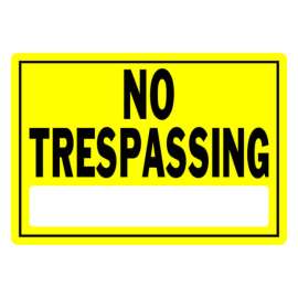 Hillman English Yellow Sign 10 in. H X 14 in. W