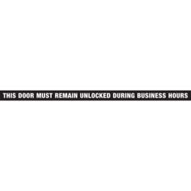 Hillman English Black Notice Decal 1.5 in. H X 28 in. W