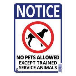 Hillman English White Notice Sign 14 in. H X 10 in. W