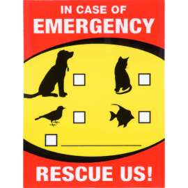Hillman English Red Emergency Sign 6 in. H X 4 in. W