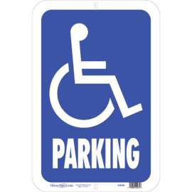 Hillman English Blue Handicap Sign 19 in. H X 15 in. W
