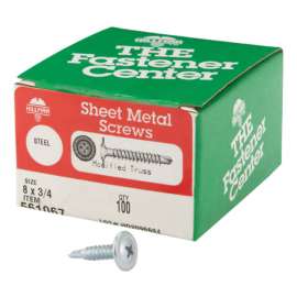 Hillman No. 8 X 3/4 in. L Phillips Truss Head Self- Drilling Screws 100 pk