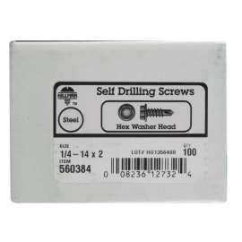 Hillman 1/4-14 Sizes X 2 in. L Hex Hex Washer Head Sheet Metal Screws 100 pk