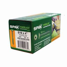 Spax Powerlags 5/16 in. in. X 4 in. L T-40 Washer Head Construction Screws 50 pk
