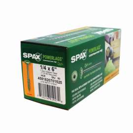 Spax Powerlags 1/4 in. in. X 6 in. L T-30 Washer Head Construction Screws 50 pk