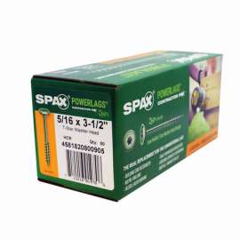 Spax Powerlags 5/16 in. in. X 3-1/2 in. L T-40 Washer Head Construction Screws 50 pk