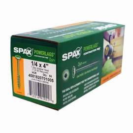Spax Powerlags 1/4 in. in. X 4 in. L T-30 Washer Head Construction Screws 50 pk