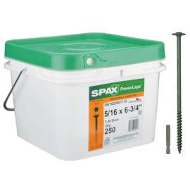 Spax Powerlags 5/16 in. in. X 6-3/4 in. L T-40 Washer Head Construction Screws 250 pk