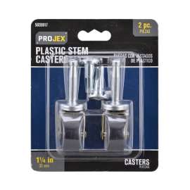Projex 1-1/4 in. D Swivel Plastic Caster 40 lb 2 pk