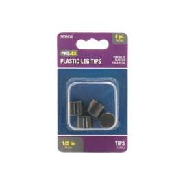 Projex Plastic Leg Tip Black Round 1/2 in. W 4 pk