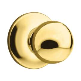 Kwikset Polo Polished Brass Passage Lockset 1-3/4 in.