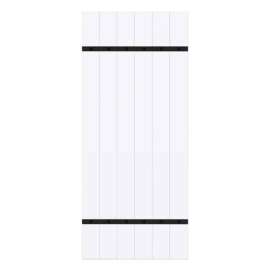 Renin Matte White Wood Barn Door Hanger Kit 1 pc