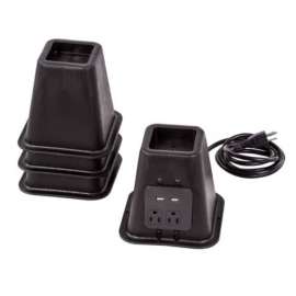Honey Can Do 6 in. H X 6.45 in. W X 6.45 in. L Plastic Bed Riser