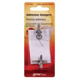 Hillman AnchorWire Steel-Plated White Adhesive Hangers 1-1/2 lb 5 pk
