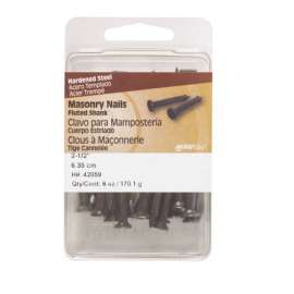 Hillman 2-1/2 in. Masonry Steel Nail Flat Head