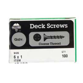 Hillman No. 6 X 1 in. L Phillips Bugle Head Deck Screws 100 pk