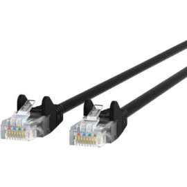 Belkin Cat5e Patch Cable, RJ-45 Male Network, RJ-45 Male Network, 15ft, Gray