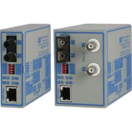 Omnitron Systems FlexPoint T1/E1 Fiber Media Converter RJ48 ST Single-Mode 30km - 1 x T1/E1; 1 x ST Single-Mode; US AC Powered; Lifetime Warranty