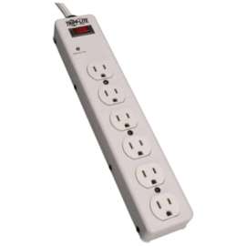Tripp Lite Surge Protector Power Strip 120V 6 Outlet Metal 6' Cord 900 Joule - Receptacles: 6 x NEMA 5-15R - 900J