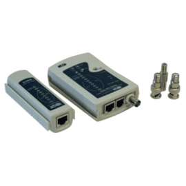 Tripp Lite Network Cable Continuity Tester for Cat5 Cat5e Cat6 Phone Coax, RJ-45 Female Network , RJ-11 Female Phone