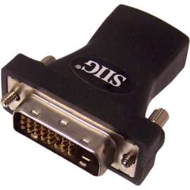 SIIG HDMI(F) to DVI(M) Adapter, 1 x HDMI Female Digital Audio/Video, 1 x DVI Male Video, Black