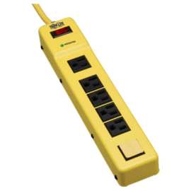 Tripp Lite Safety Surge Protector Power Strip 120V 6 Outlet Metal 6' Cord OSHA, Receptacles: 6 x NEMA 5-15R, 900J