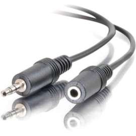 C2G 12ft 3.5mm M/F Stereo Audio Extension Cable, Mini-phone Male Stereo, Mini-phone Female Stereo, 12ft, Black