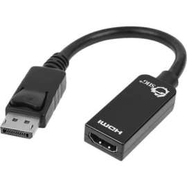 SIIG DisplayPort to HDMI Adapter - DisplayPort/HDMI for Audio/Video Device, TV, Monitor - 9" - 1 x DisplayPort Male Digital Audio/Video - 1 x HDMI Female Digital Audio/Video