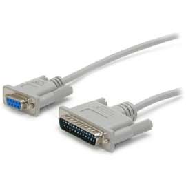StarTech.com 10 ft Cross Wired DB9 to DB25 Serial Null Modem Cable, Null modem cable, DB-9 (F), DB-25 (M), 10 ft