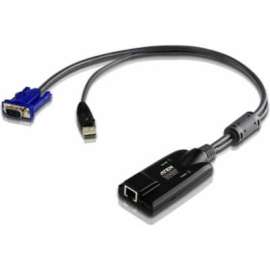 Aten Technologies Aten KVM Adapter Cable, RJ-45 Female Network, HD-15 Male VGA, Type A Male USB