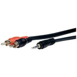 Comprehensive Cable Comprehensive Standard Series 3.5mm Stereo Mini Plug to 2 RCA Plugs Audio Cable 6ft, 6 ft Mini-phone/RCA Audio Cable for Audio Device, First End: 1 x Mini-phone Stereo Audio, Male, Second End: 2 x RCA Stereo Audio