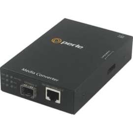 Perle Systems Perle S-1110-SFP Gigabit Ethernet Media Converter - 1 x Network (RJ-45) - 10/100/1000Base-T - 1 x Expansion Slots - 1 x SFP Slots - External, Rack-mountable