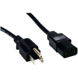 Comprehensive Cable Comprehensive Standard PC Power Cord, NEMA 5-15P to IEC 60320-C13, 18/3 SVT, Black 6ft., For Monitor, Printer, Scanner, Computer, 125 V AC10 A, Black, 6 ft Cord Length