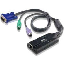 Aten Technologies ATEN KVM Cable-TAA Compliant - USB KVM Cable for Keyboard, Mouse, Monitor, KVM Switch, Video Device - First End: 1 x RJ-45 Network - Female - Second End: 1 x 6-pin Mini-DIN (PS/2) - Female, 1 x 6-pin Mini-DIN (PS/2) - Female, 1 x 1