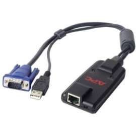 APC by Schneider Electric KVM 2G, Server Module, USB with Virtual Media, 1.67 ft KVM Cable for Video Device, Keyboard, Mouse, Monitor, First End: 1 x RJ-45 Network, Female, Second End: 1 x 15-pin HD-15