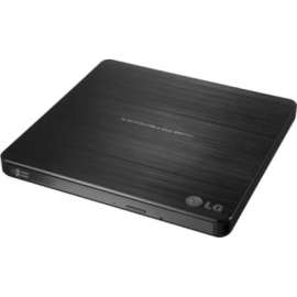 Lg Electronics LG GP60NB50 External Ultra Slim Portable DVDRW Black, Retail Pack, DVD-RAM/R/RW Support, 24x CD Read/24x CD Write/24x CD Rewrite, 8x DVD Read/8x DVD Write/8x DVD Rewrite