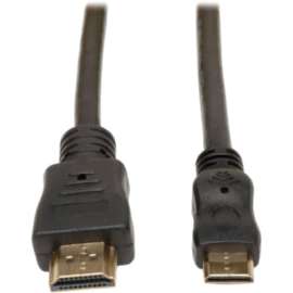 Tripp Lite 6ft HDMI to Mini HDMI Cable with Ethernet Digital Video / Audio Adapter Converter M/M, HDMI for Audio/Video Device, Camera, Camcorder, TV, 6 ft, 1 x HDMI Male Digital Audio/Video, 1 x HDMI (Mini Type C) Male Digital Audio/Video