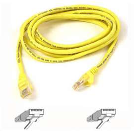 Belkin Cat6 UTP Patch Cable, RJ-45 Male, RJ-45 Male, 25ft, Yellow