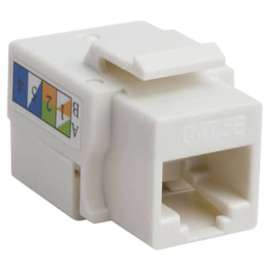 4XEM Cat5e RJ45 Keystone Jack UTP 110-Type (White), White, 1 x RJ-45 Port(s)